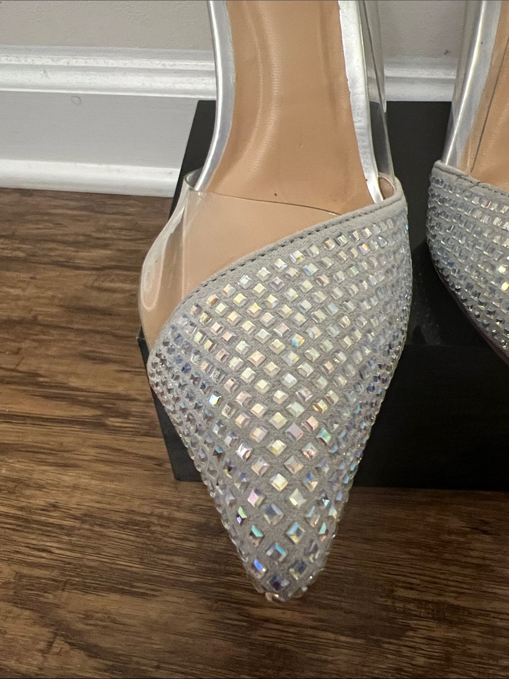 Steve Madden Silver Crystal-Embellished Pointed D'Orsay Stilettos - Picture 4 of 12